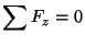$\displaystyle\sum F_z = 0$