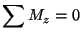 $\displaystyle\sum M_z = 0$