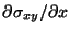 $\partial\sigma_{xy}/\partial x$