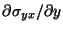$\partial\sigma_{yx}/\partial y$